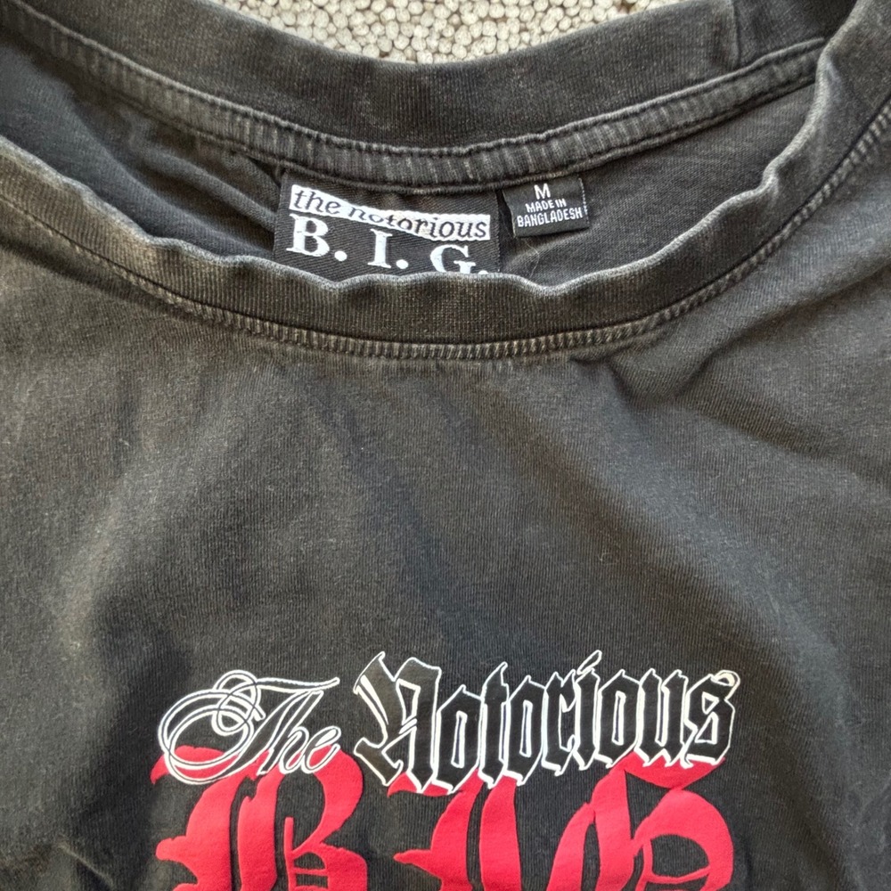 The Notorious B.I.G. Graphic T-Shirt Mens Medium Black Biggie Smalls Streetwear